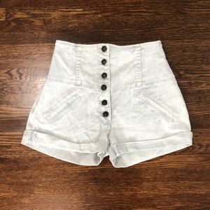 LF High Waisted Denim Shorts